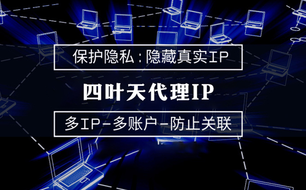 【沧州代理IP】代理服务器的类型有哪些？四叶天代理IP怎么样